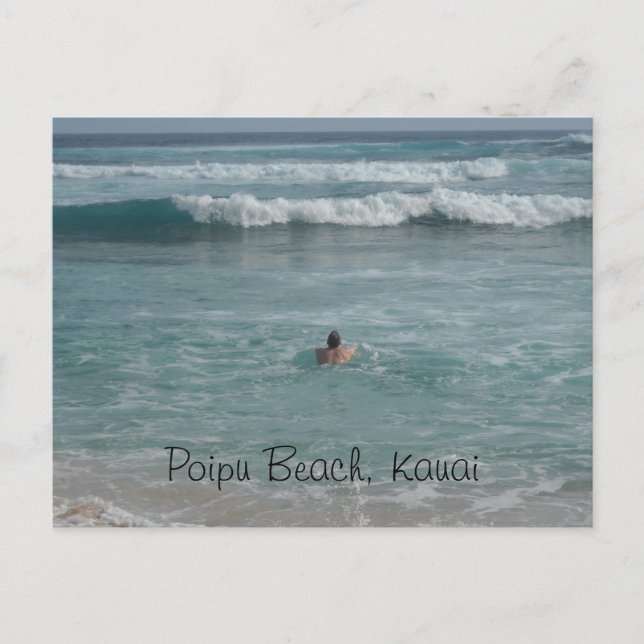 Cartão Postal Praia Poipu Kauai (Frente)