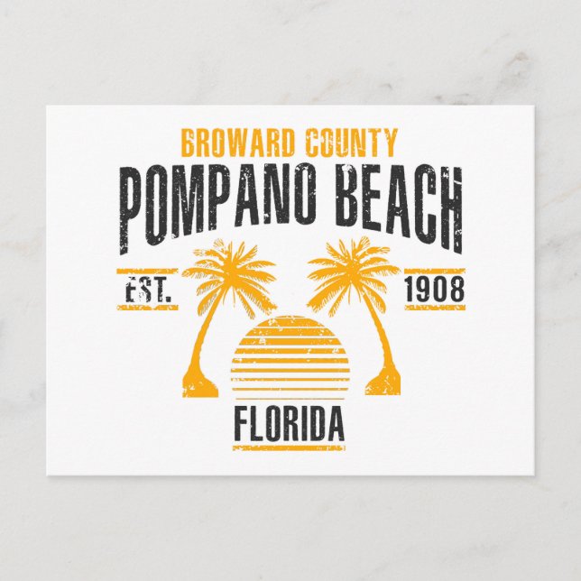Cartão Postal Praia Pompano (Frente)