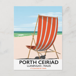Cartão Postal Praia Porth Ceiriad País de Gales