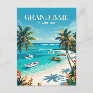 Cartão Postal Praia Pública de Grand Baie Maurícia