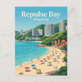Cartão Postal Praia Repulse Bay Hong Kong