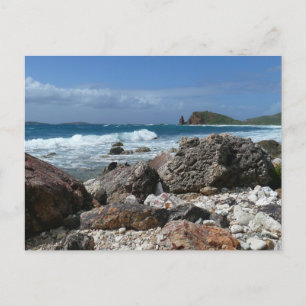 Cartão Postal Praia Rochosa de St. Thomas