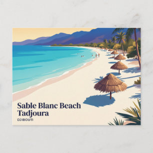 Cartão Postal Praia Sable Blanc Djibouti