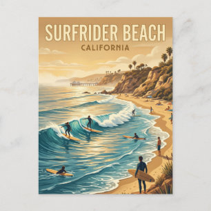 Cartão Postal Praia Surfrider, Malibu Califórnia