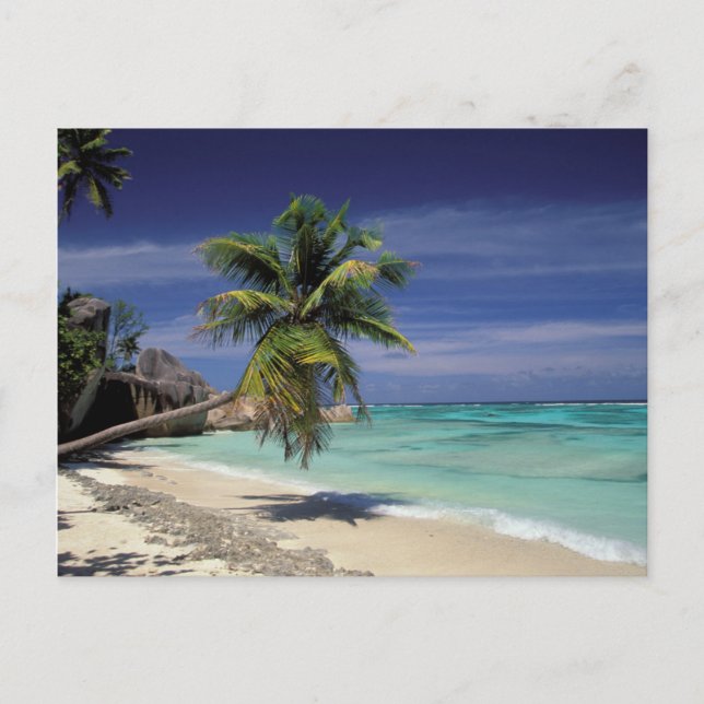 Cartão Postal Praia Tropical, Anse Sourse D'Argent, La Digue (Frente)