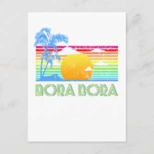 Cartão Postal Praia Vintage Bora Bora