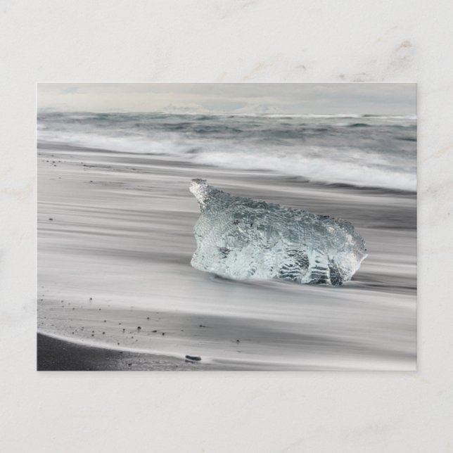 Cartão Postal Praia Vulcânica Preta | Parque Nacional Vatnajokul (Frente)