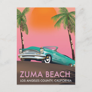 Cartão Postal Praia Zuma Condado de Los Angeles Califórnia