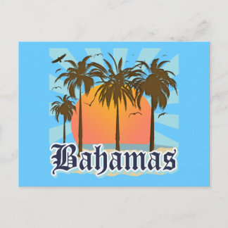 Cartão Postal Praias das Ilhas Bahamas