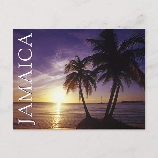 Cartão Postal Praias em Negril Jamaica (Frente)