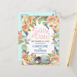 Cartão Postal Praias Florais Sêhells Pearl Salvar A Data