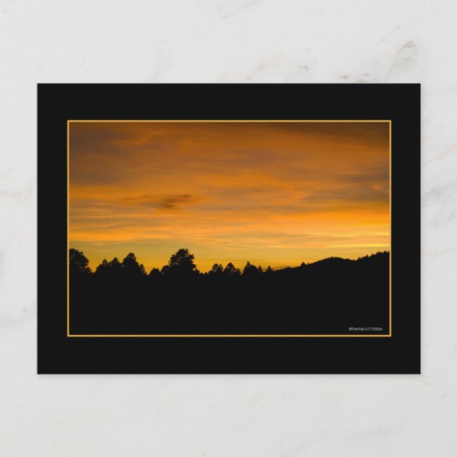 Cartão Postal Prairie Colinas No Sunset (Frente)