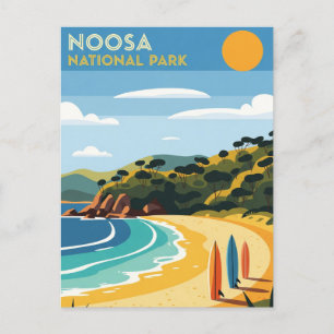 Cartão Postal Pranchas de surfe no Parque Nacional de Noosa, Via