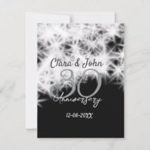 Prata cinza preto 30º aniversário de casamento bri