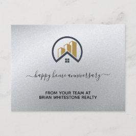 Cartão Postal Prata de Glamor | Imobiliário Preto e Branco