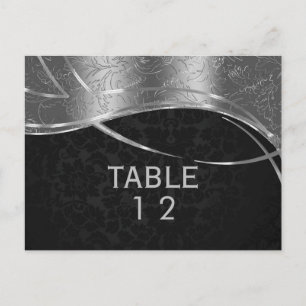 Cartão Postal Prata Moderna e Damasco Preto