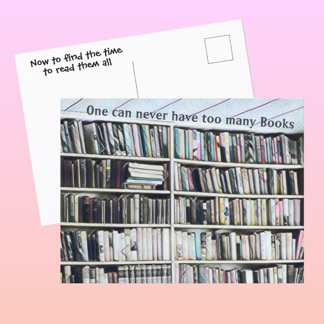 Cartão Postal Prateleiras de Pastel Livros Engraçados (Criador carregado)