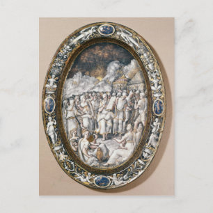 Cartão Postal Prato oval