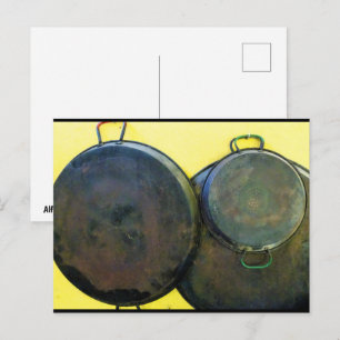 Cartão Postal Pratos de Paella Pendurados