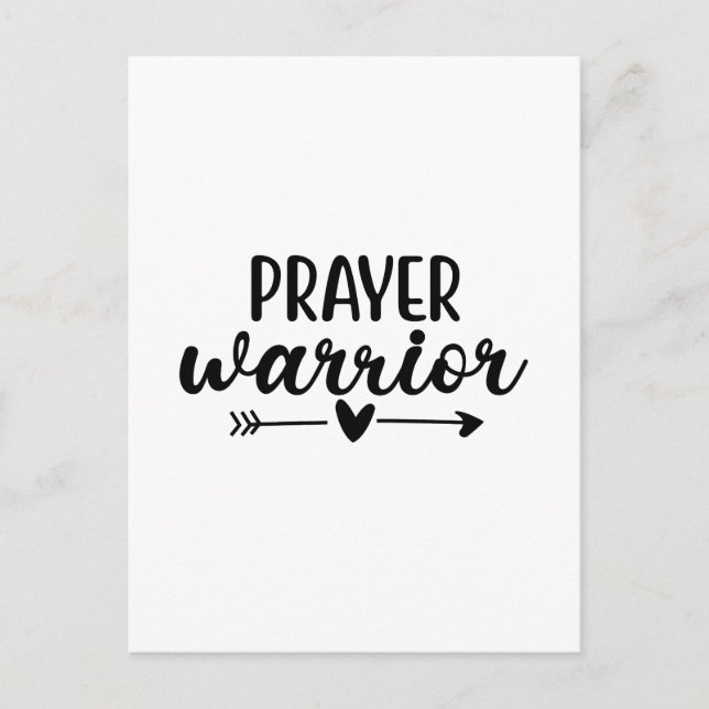 Cartão Postal Prayer Warrior  (Frente)