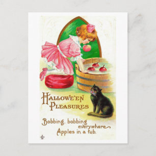 Cartão Postal Prazer de Halloween, Vintage