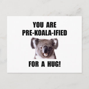 Cartão Postal Pre Koala Qualificado Hug