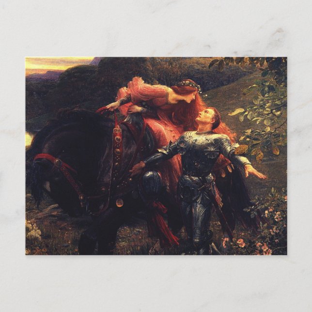 Cartão Postal Pré-Raphaelites - La Belle Dame Sans Merci (Frente)