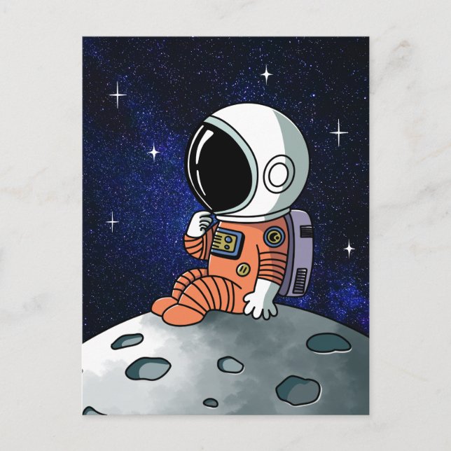 Cartão Postal Precisa de espaço, astronauta, espaçador (Frente)