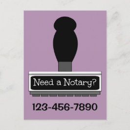 Cartão Postal Precisa de um Notário? Carimbo de borracha