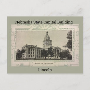 Cartão Postal Prédio de Capital Estatal de Nebraska