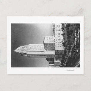 Cartão Postal Prefeitura de Los Angeles, CA e Vista da Cidade