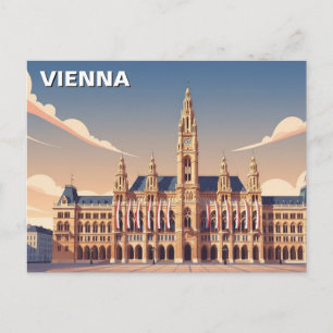 Cartão Postal Prefeitura Municipal Viena Áustria Viagem