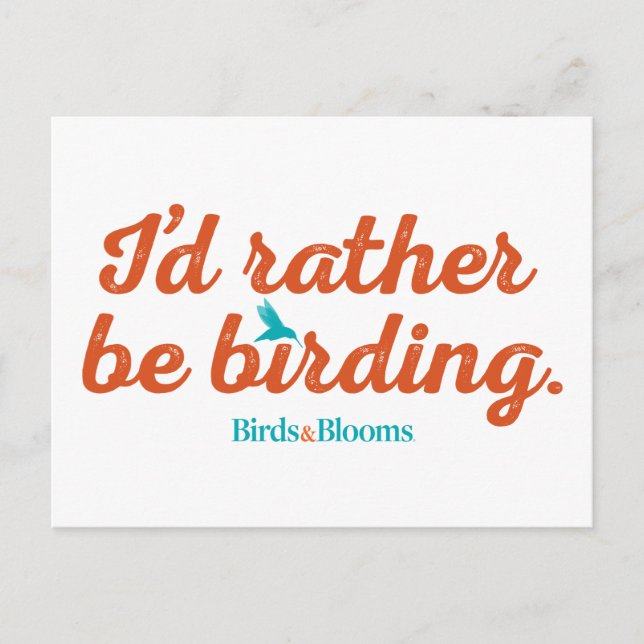 Cartão Postal Preferencialmente ser Birding (Frente)
