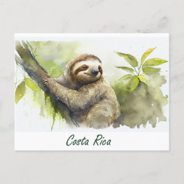 Cartão Postal Preguiça da Costa Rica