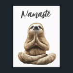 Cartão Postal Preguiça de Ioga Namaste<br><div class="desc">Este design pode ser personalizado na área fornecida alterando a foto e/ou texto. Ou pode ser personalizado escolhendo a opção "clique para personalizar ainda mais" e excluir ou alterar a cor do fundo, adicionar texto, alterar a cor ou o estilo do texto, ou excluir o texto para um design apenas...</div>