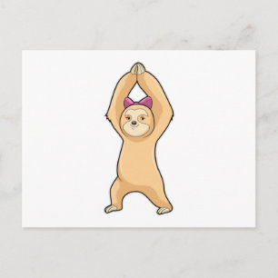 Cartão Postal Preguiça na Academia Esportiva