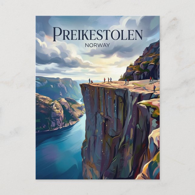 Cartão Postal Preikestolen Noruega (Frente)