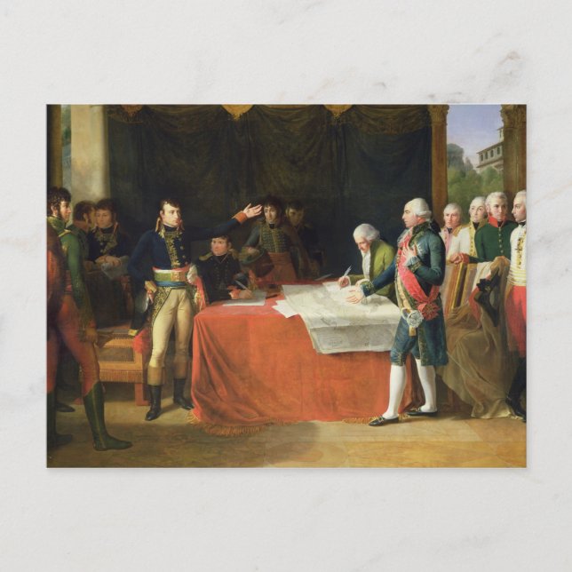 Cartão Postal Preliminares da Paz Assinados em Leoben (Frente)