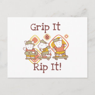 Cartão Postal Prenda-o e rasgue-o que Skateboarding