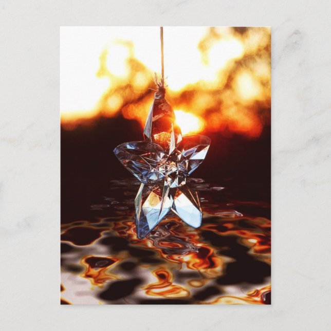 Cartão Postal Prendendo num Cartão-Postal Estrela (Frente)