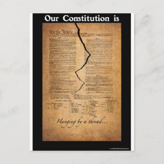 Cartão Postal Prendendo por um Thread