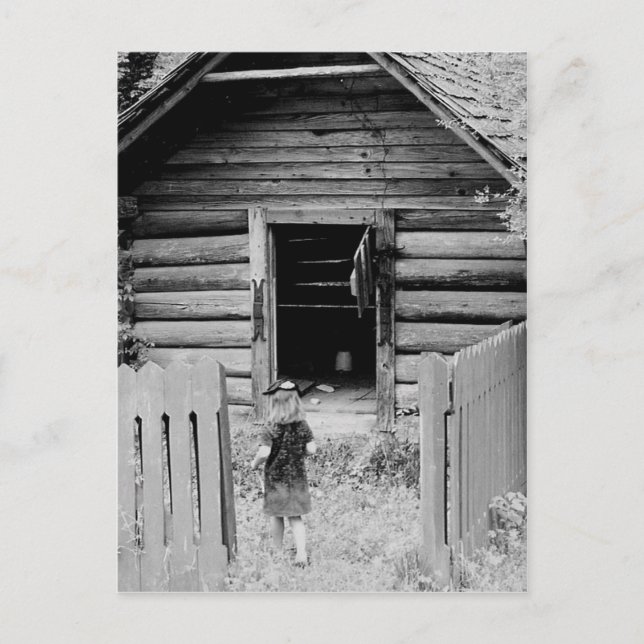 Cartão Postal Preparando para limpeza de Primavera (Frente)