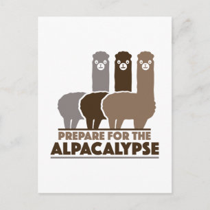 Cartão Postal Prepare-Se Para O Alpacalipse