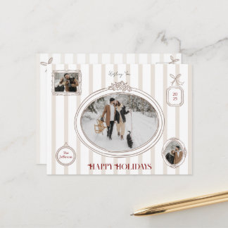 Cartão Postal Preppy Minimalist Picture Wall Holiday Card