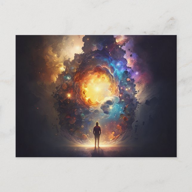 Cartão Postal Presença divina, iluminação espiritu (Frente)