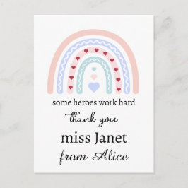 Cartão Postal Presente Arco-íris de Agradecimento de Natal da Pr