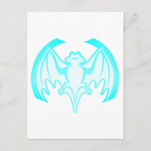 Cartão Postal Presente Ciano Bat Inv The MUSEUM Zazzle Presentes