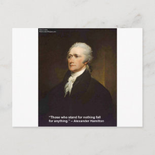 Cartão Postal Presente com Citação de Hamilton Fall For Anything