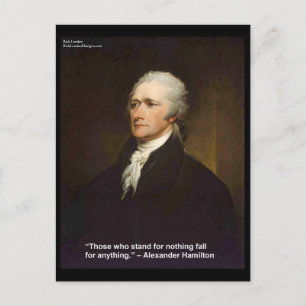 Cartão Postal Presente com Citação de Hamilton Fall For Anything