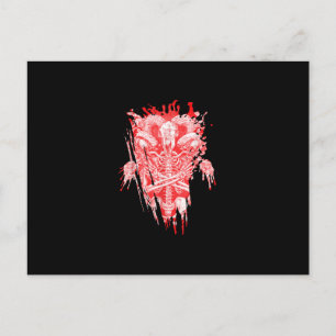 Cartão Postal Presente da Igreja de Satanás Tudo Louva Cabra Sat